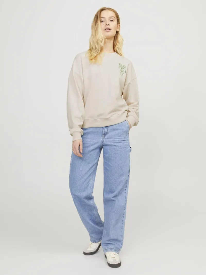 JJXX Pullover & Sweatshirts*JXENYA RLX SHORT LS CREW SWT moonbeam