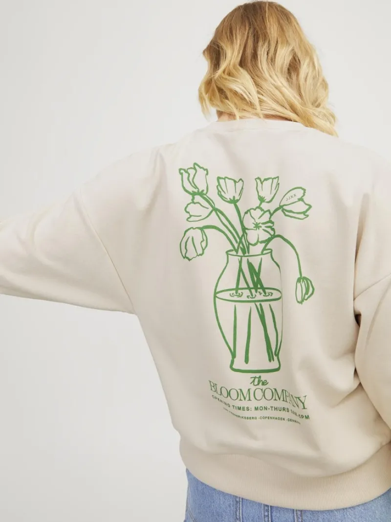 JJXX Pullover & Sweatshirts*JXENYA RLX SHORT LS CREW SWT moonbeam