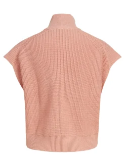 JJXX Pullover & Sweatshirts*JXFLORENCE TWIST HALF ZIP VEST KNIT SN coral haze