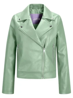 JJXX Jacken*JXGAIL FAUX LEATHER BIKER JACKET NOOS smoke green