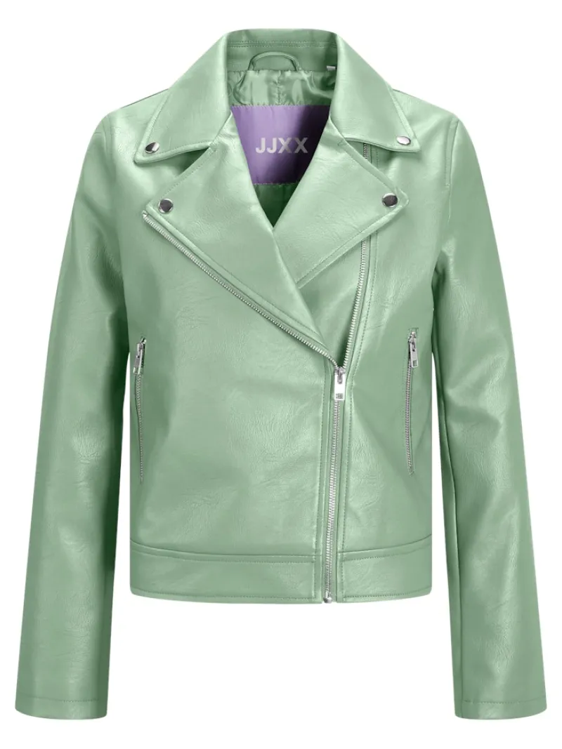 JJXX Jacken*JXGAIL FAUX LEATHER BIKER JACKET NOOS smoke green
