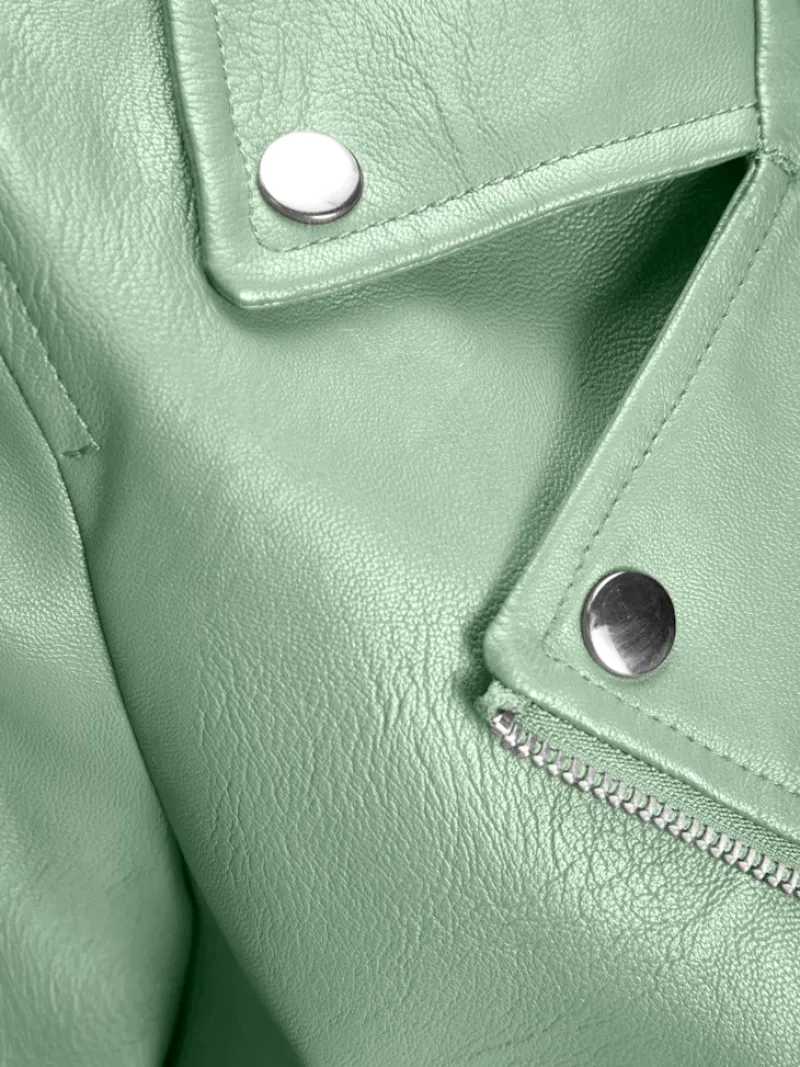 JJXX Jacken*JXGAIL FAUX LEATHER BIKER JACKET NOOS smoke green
