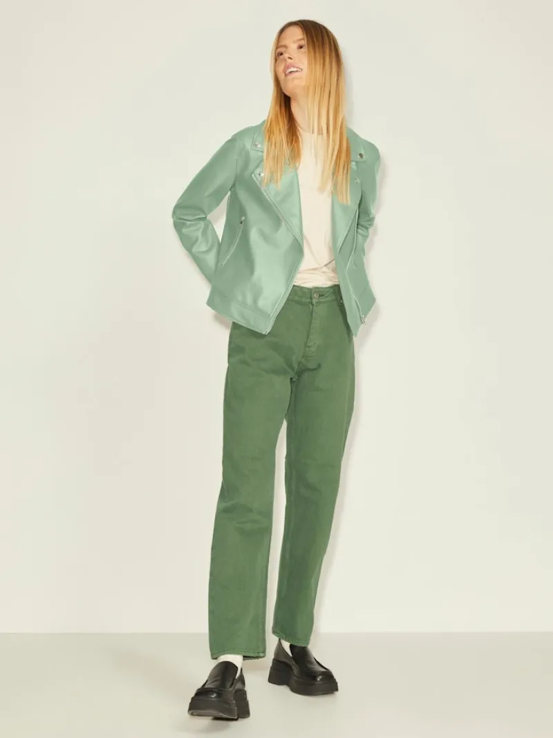 JJXX Jacken*JXGAIL FAUX LEATHER BIKER JACKET NOOS smoke green