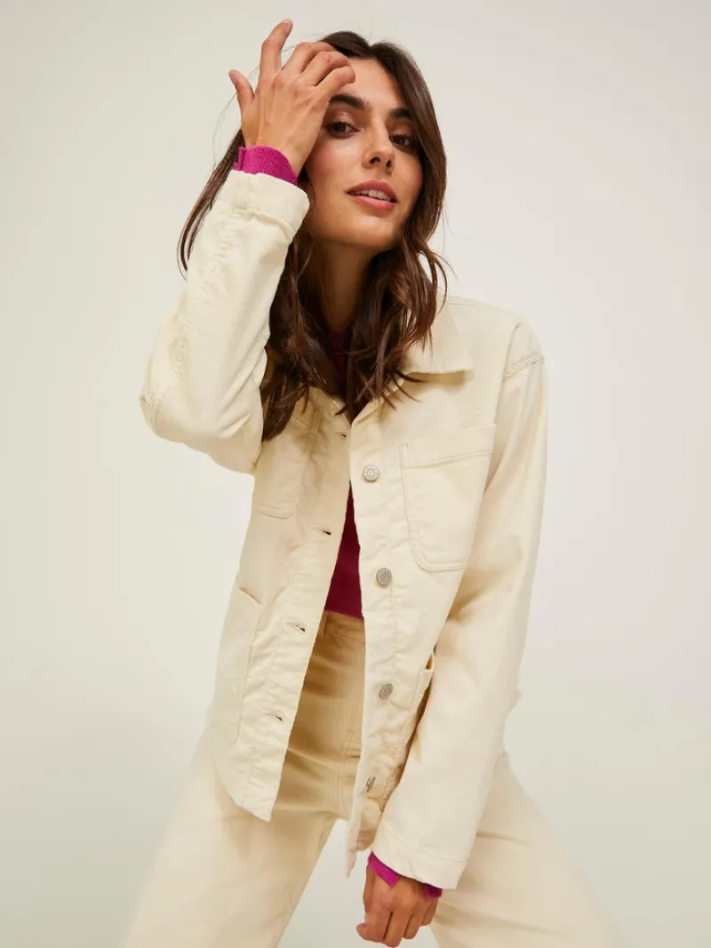 JJXX Jacken*-JXGELLY RLX CORD OVERSHIRT SN bone white