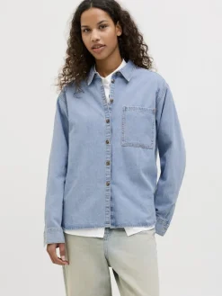 JJXX Blusen*JXJADE COMF LS SHIRT DNM Light Blue Denim