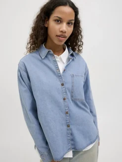 JJXX Blusen*JXJADE COMF LS SHIRT DNM Light Blue Denim