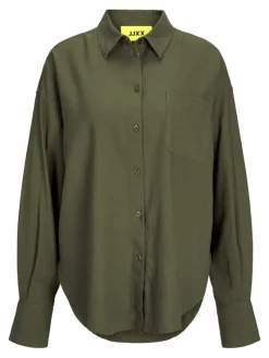 JJXX Blusen*JXJAMIE BREEZE SUMMER LS SHIRT WVN SN Dusty Olive
