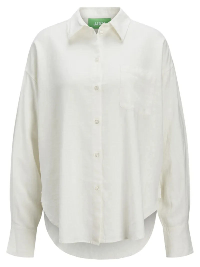 JJXX Blusen*JXJAMIE BREEZE SUMMER LS SHIRT WVN SN blanc de blanc
