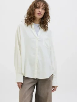 JJXX Blusen*JXJAMIE BREEZE SUMMER LS SHIRT WVN SN blanc de blanc