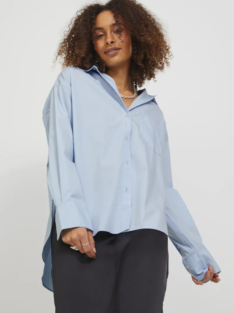 JJXX Blusen*JXJAMIE LS RELAXED POPLIN SHIRT WVN NOOS Cashmere Blue