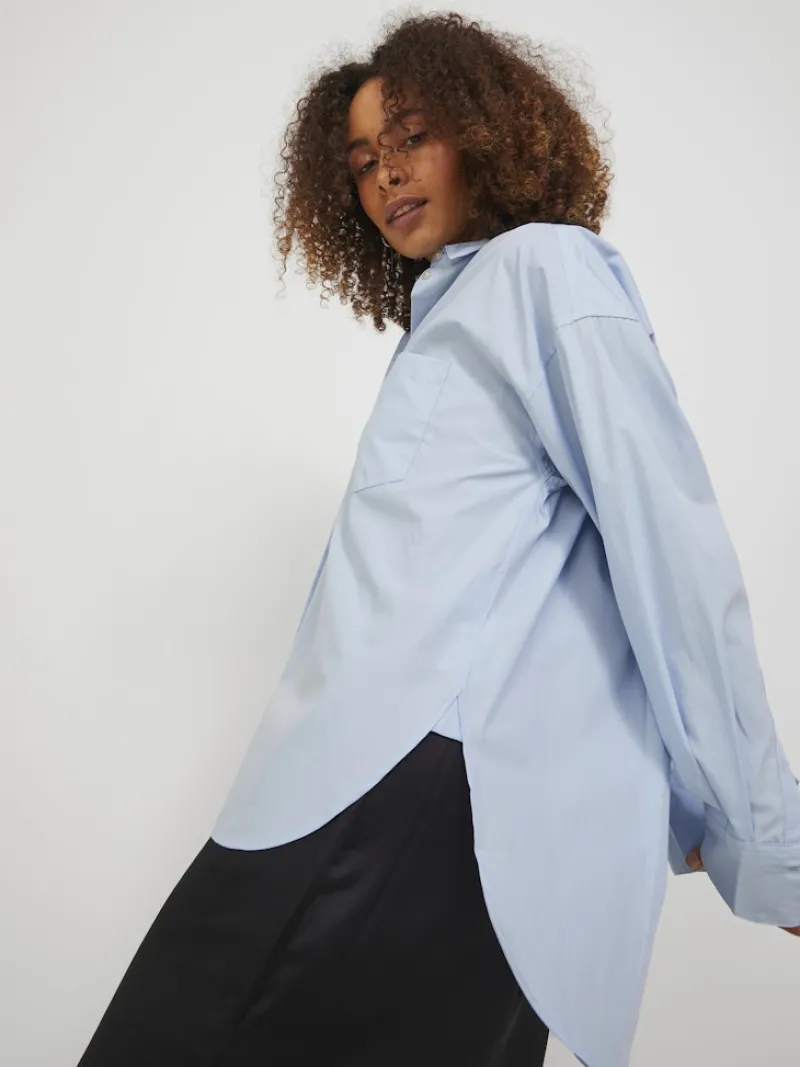 JJXX Blusen*JXJAMIE LS RELAXED POPLIN SHIRT WVN NOOS Cashmere Blue