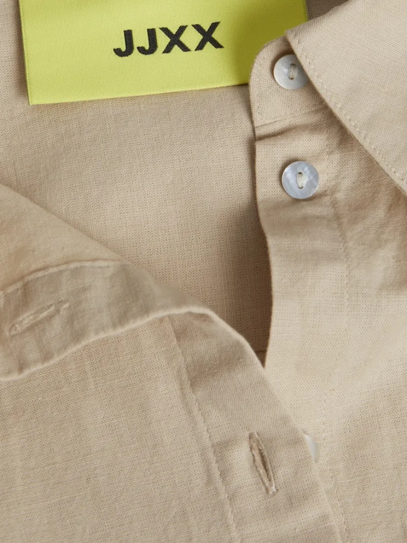 JJXX Blusen*JXJAMIE LS RLX LINEN BLEND SHIRT WVN SN Cement