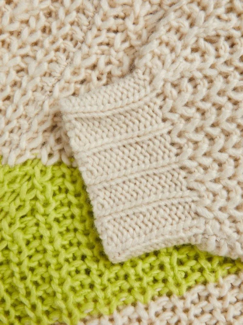 JJXX Pullover & Sweatshirts*JXKELVY CHUNKY STRIPE HIGH NECK KNIT SN bone white