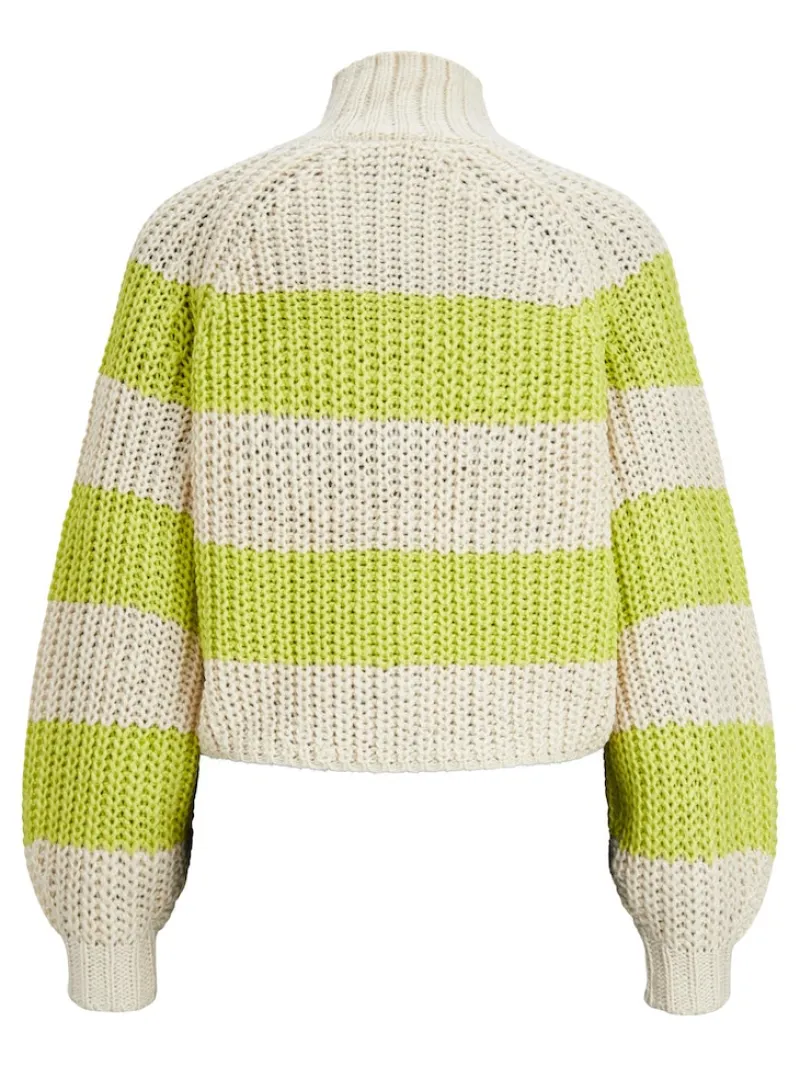 JJXX Pullover & Sweatshirts*JXKELVY CHUNKY STRIPE HIGH NECK KNIT SN bone white