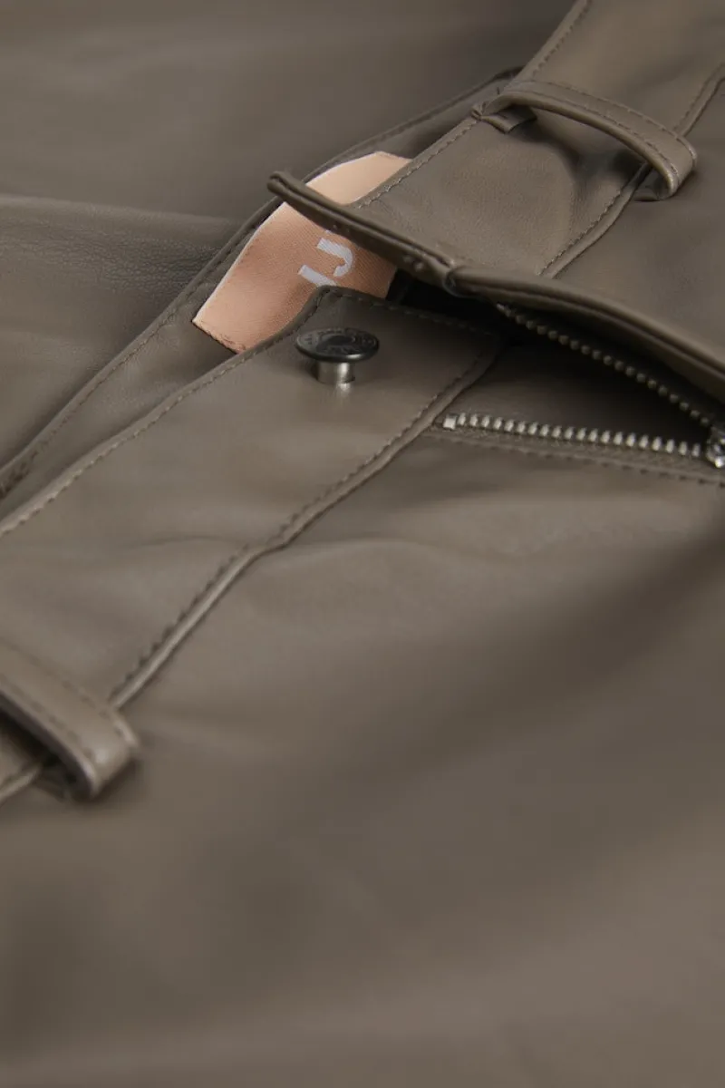 JJXX Hosen*JXKENYA FAUX LEATHER CARGO PANTS Morel