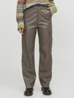 JJXX Hosen*JXKENYA FAUX LEATHER CARGO PANTS Morel