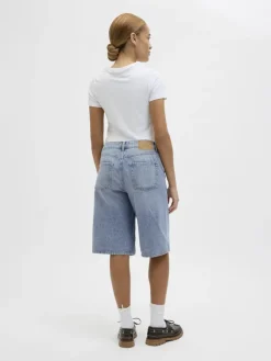 JJXX Shorts*JXLAURA LONG MW DENIM SHORTS DNM SN Light Blue Denim