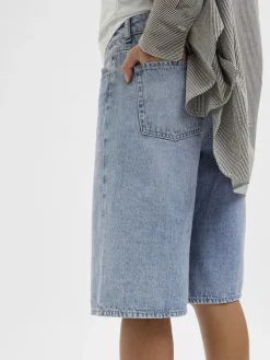 JJXX Shorts*JXLAURA LONG MW DENIM SHORTS DNM SN Light Blue Denim