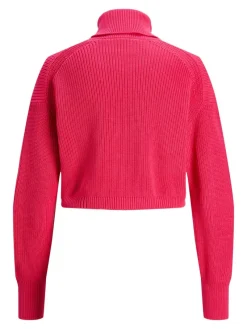 JJXX Pullover & Sweatshirts*JXLIV TWIST CROP HIGH NECK KNIT Raspberry Sorbet