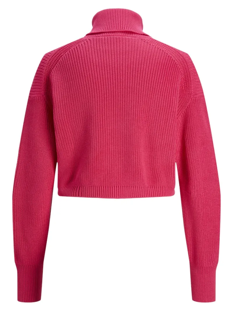 JJXX Pullover & Sweatshirts*JXLIV TWIST CROP HIGH NECK KNIT Raspberry Sorbet