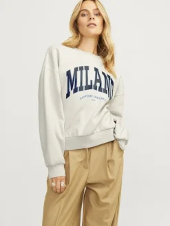 JJXX Pullover & Sweatshirts*JXMERLE RLX SHORT LS CREW SWT LN moonbeam