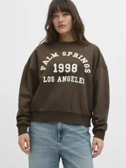 JJXX Pullover & Sweatshirts*JXMERLE RLX SHORT LS CREW SWT LN bracken