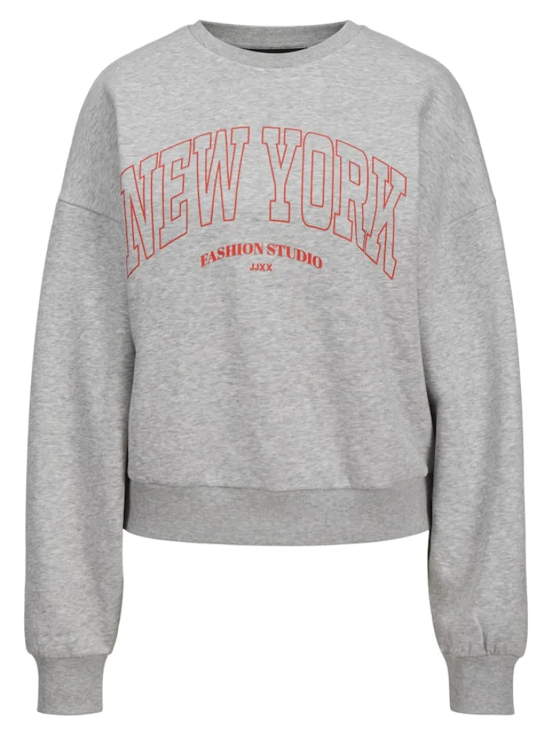 JJXX Pullover & Sweatshirts*JXMERLE RLX SHORT LS CREW SWT LN light grey melange1