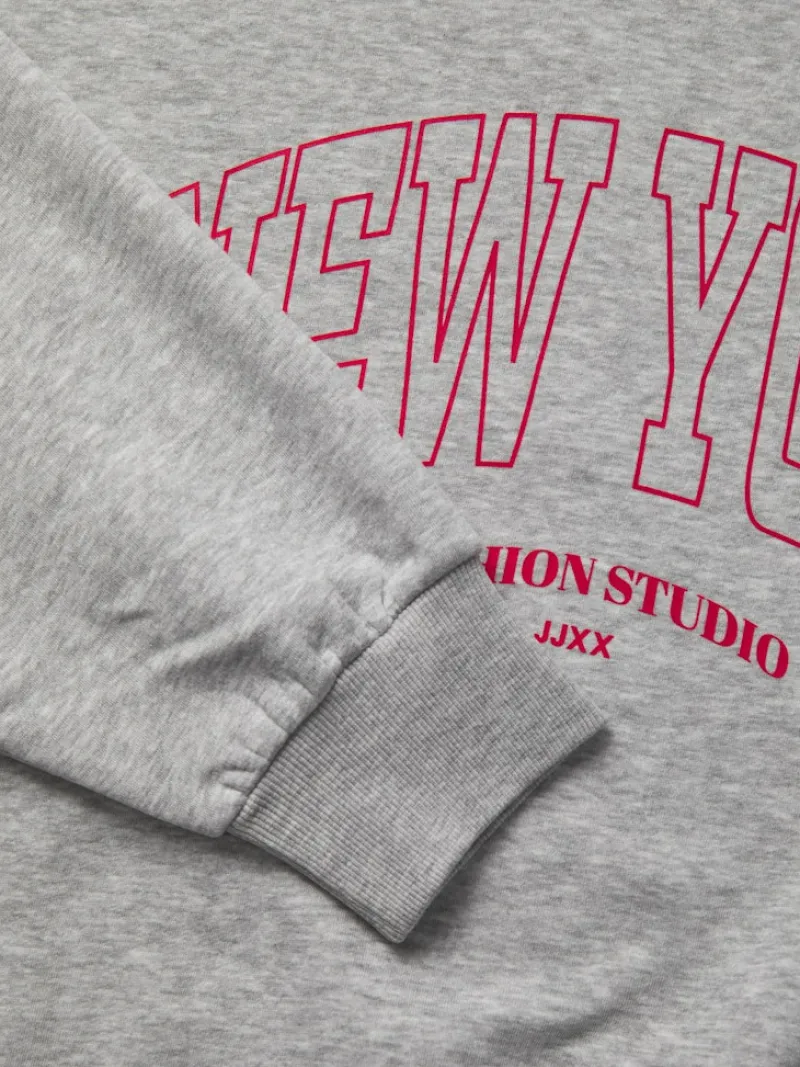 JJXX Pullover & Sweatshirts*JXMERLE RLX SHORT LS CREW SWT LN light grey melange1