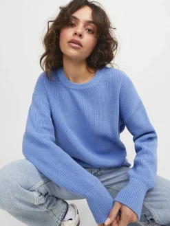 JJXX Pullover & Sweatshirts*JXMILA TWIST CREW NECK KNIT NOOS silver lake blue