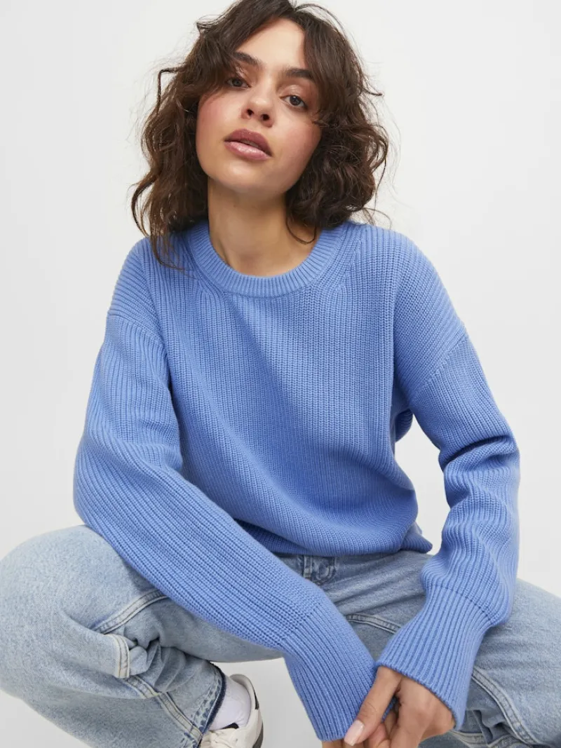 JJXX Pullover & Sweatshirts*JXMILA TWIST CREW NECK KNIT NOOS silver lake blue