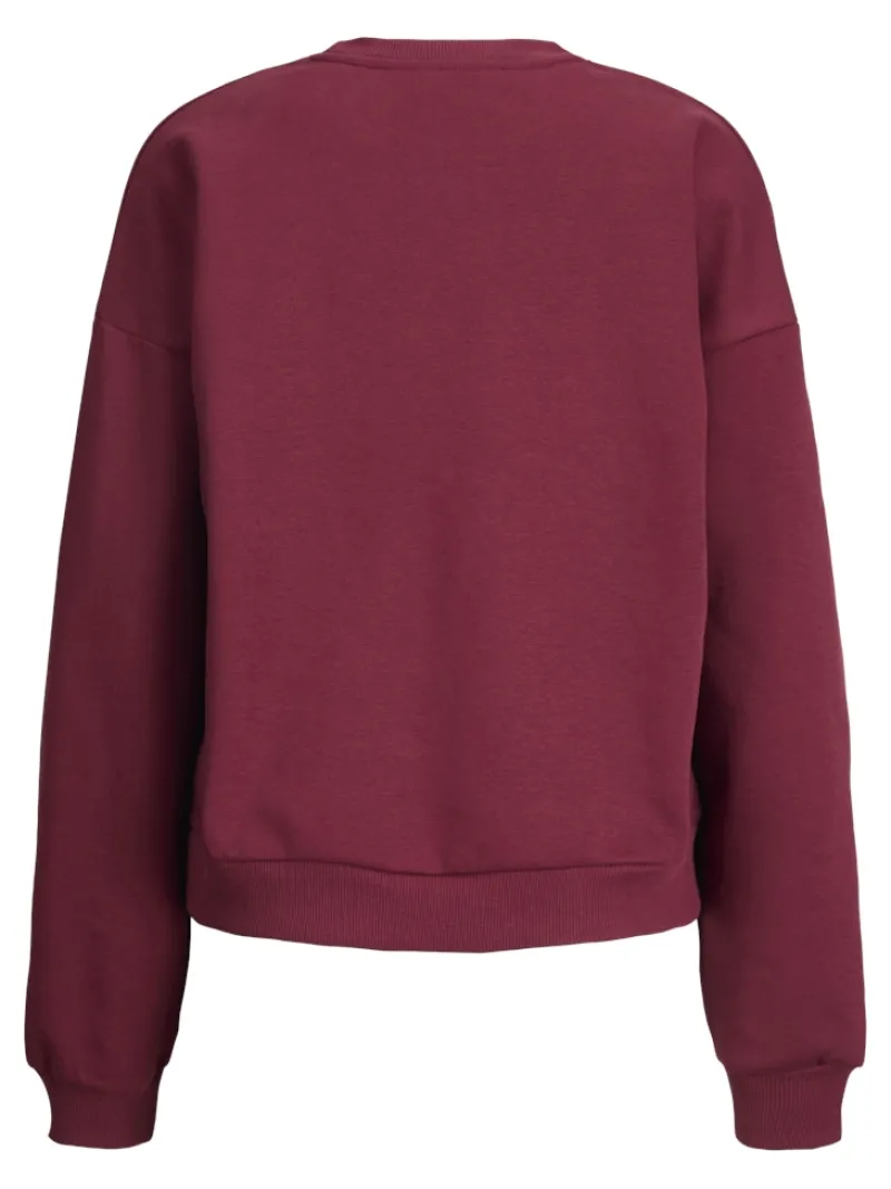 JJXX Pullover & Sweatshirts*JXMIMI RLX LS PRINT CREW SWT cabernet