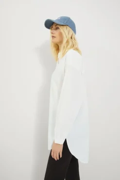JJXX Blusen*JXMISSION LS OVERSIZE SHIRT NOOS white