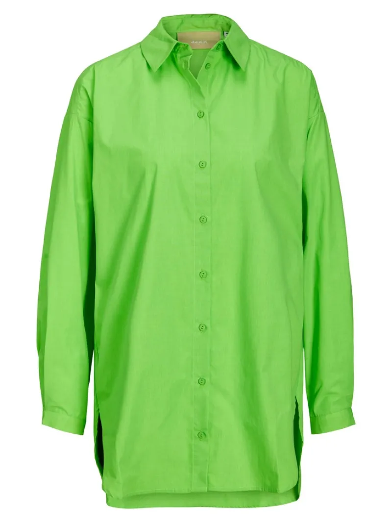 JJXX Blusen*JXMISSION LS OVERSIZE SHIRT NOOS green flash