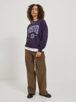 JJXX Pullover & Sweatshirts*JXOHIO RLX LS CREW SWT purple velvet
