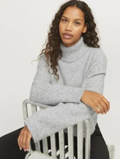 JJXX Pullover & Sweatshirts*JXROSANNA ROLL NECK KNIT Light Grey Melange