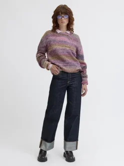 JJXX Pullover & Sweatshirts*JXSIMONE SPACE DYE CREW NECK KNIT SN cabernet