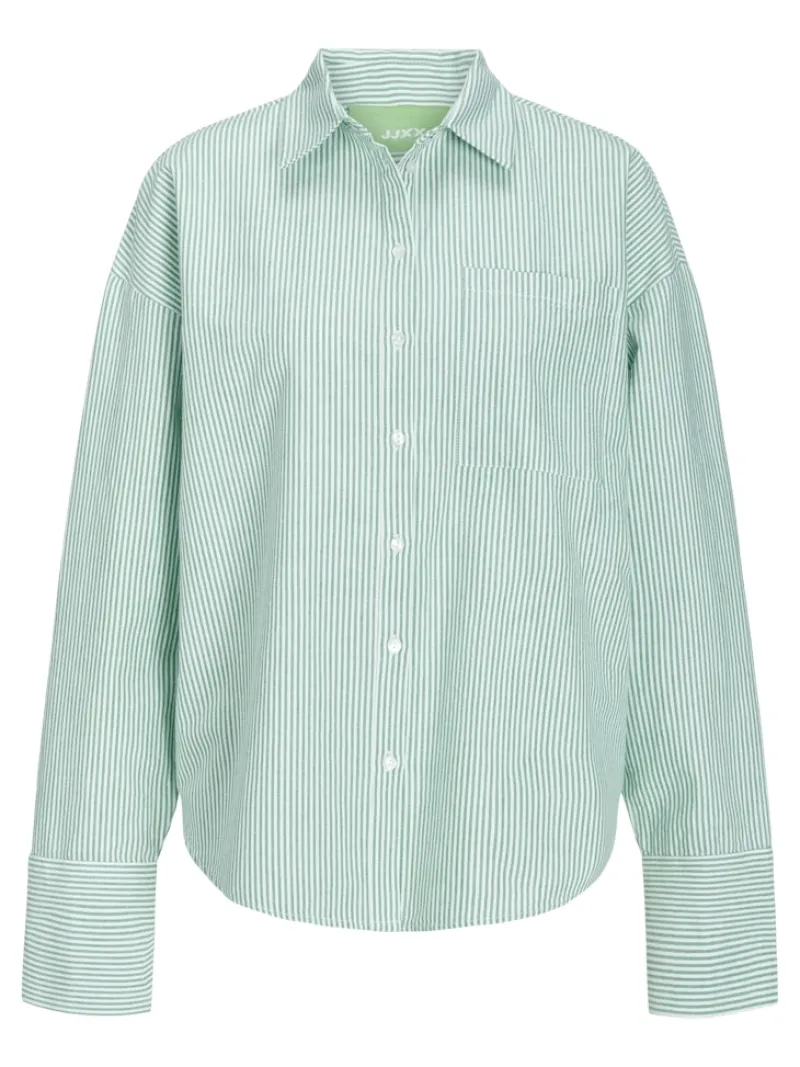 JJXX Blusen*JXSIVA OXFORD LS SHIRT WVN Grayed Jade