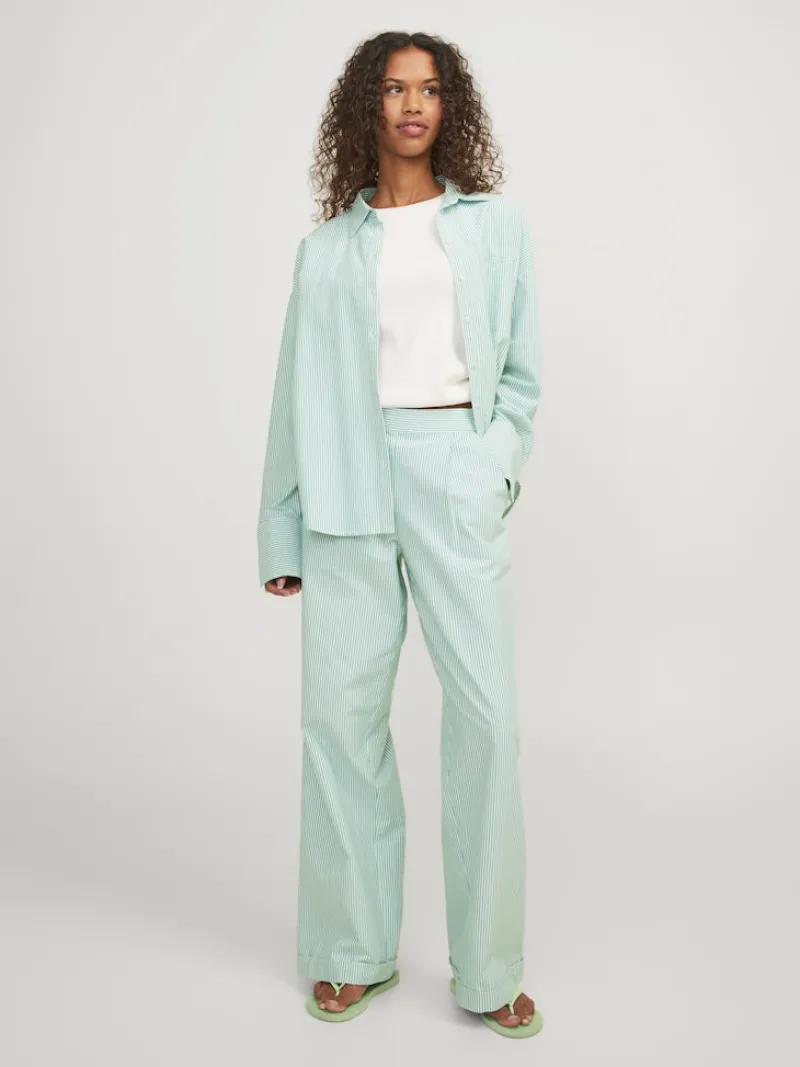 JJXX Blusen*JXSIVA OXFORD LS SHIRT WVN Grayed Jade