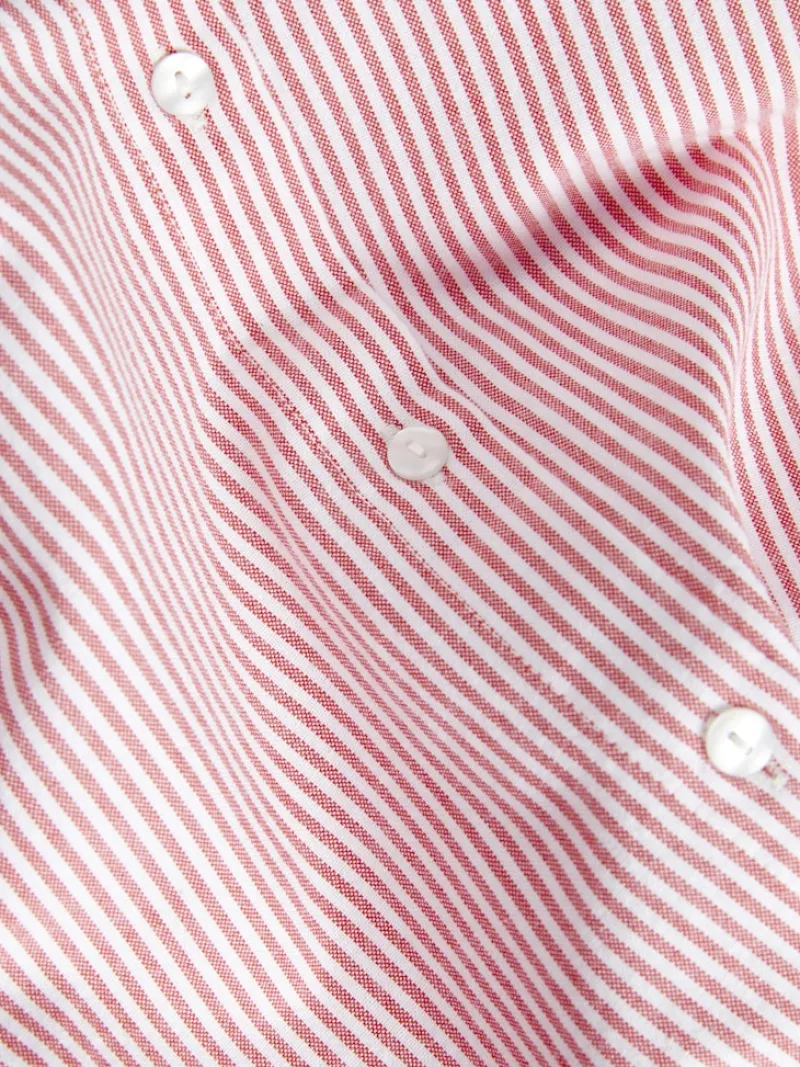 JJXX Blusen*JXSIVA OXFORD LS SHIRT WVN Fiery Red