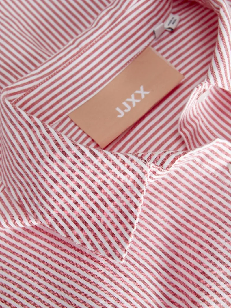 JJXX Blusen*JXSIVA OXFORD LS SHIRT WVN Fiery Red