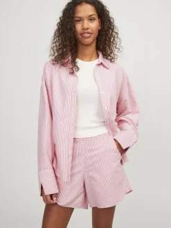 JJXX Blusen*JXSIVA OXFORD LS SHIRT WVN Fiery Red