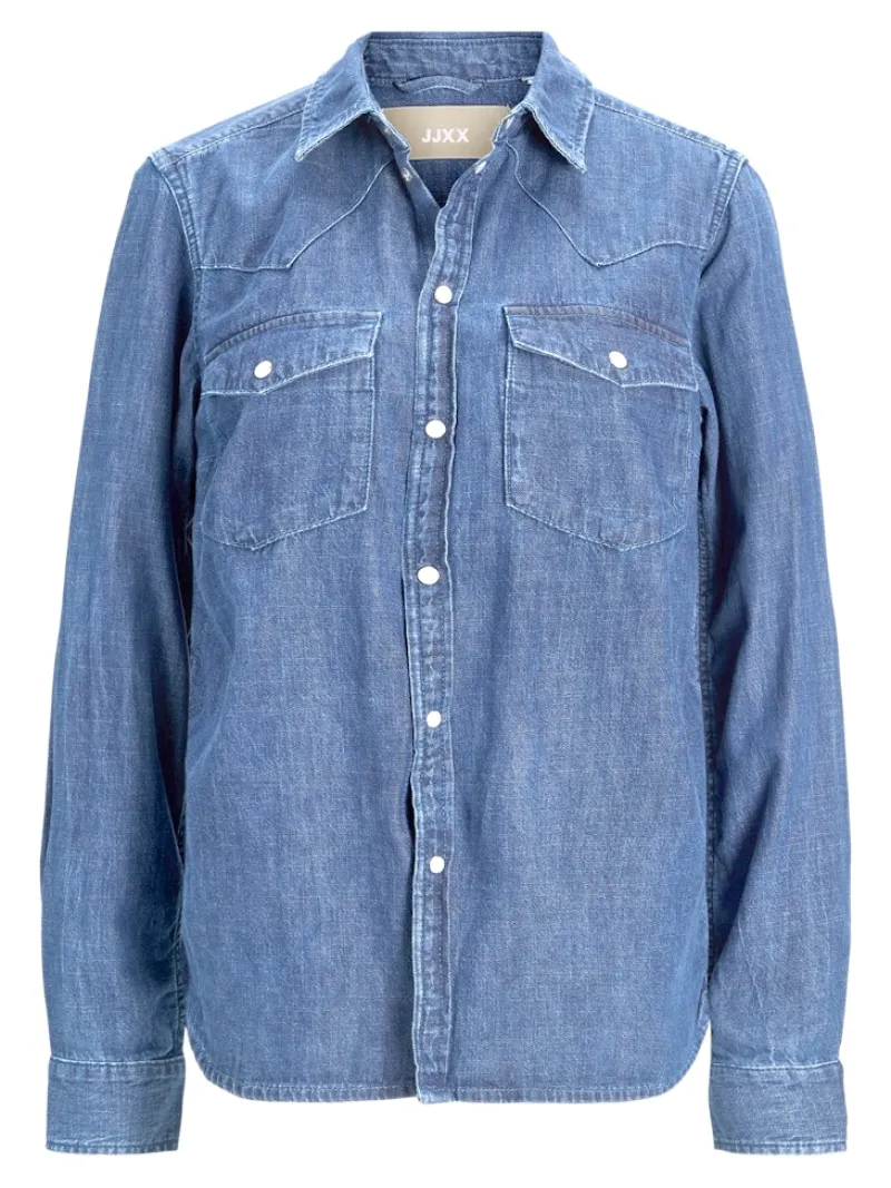 JJXX Blusen*JXSOPHI LS DENIM SHIRT NOOS Medium Blue Denim