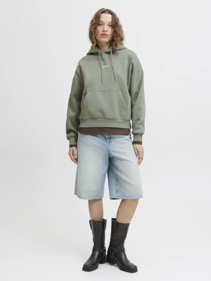 JJXX Pullover & Sweatshirts*JXSTUDIO VESTERBRO LS RLX HOOD SWT NOOS sea spray