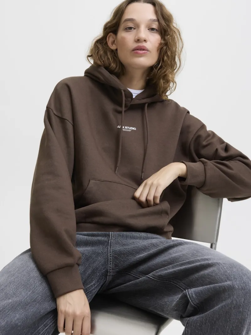 JJXX Pullover & Sweatshirts*JXSTUDIO VESTERBRO LS RLX HOOD SWT NOOS bracken