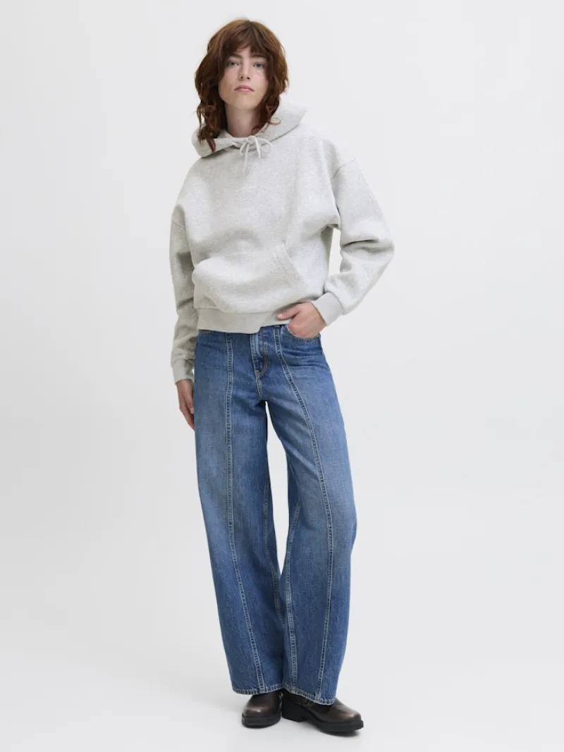 JJXX Pullover & Sweatshirts*JXSTUDIO VESTERBRO LS RLX HOOD SWT NOOS Light Grey Melange