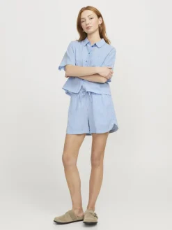 JJXX Shorts*JXWINDY SEERSUCKER HW SHORTS WVN SN Little Boy Blue