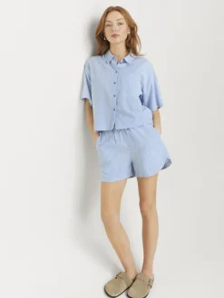 JJXX Shorts*JXWINDY SEERSUCKER HW SHORTS WVN SN Little Boy Blue