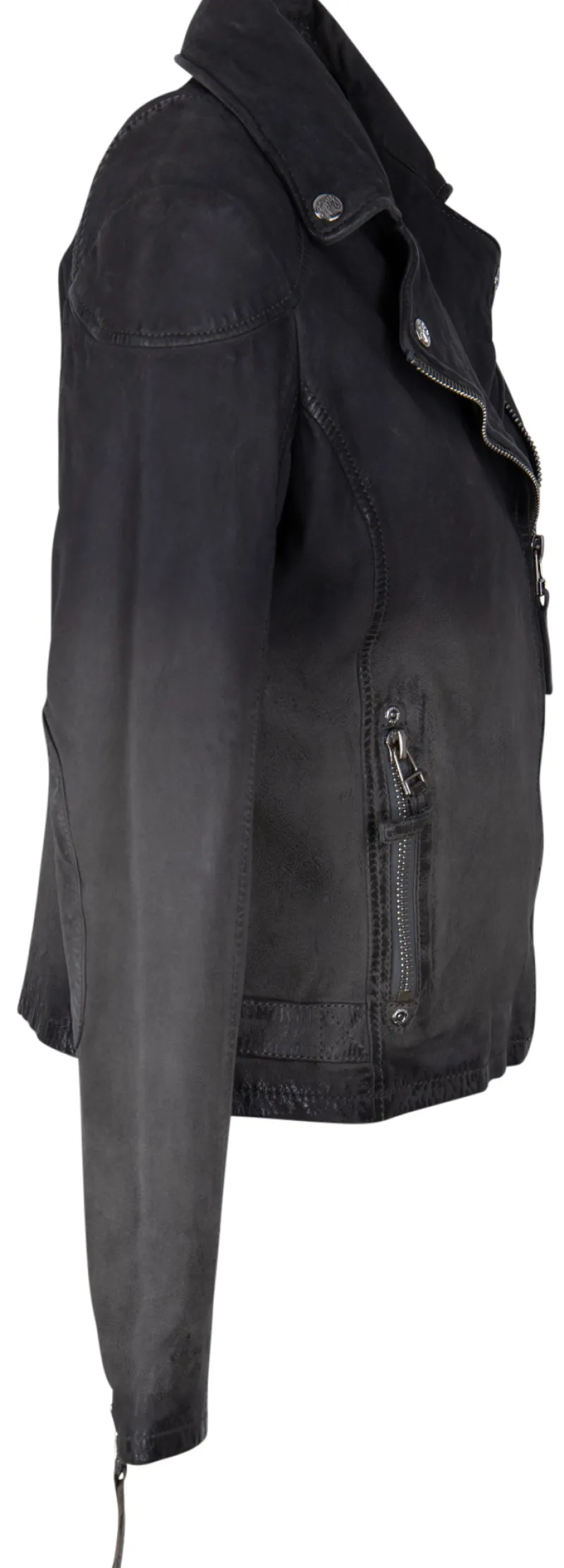 Gipsy Jacken*KANDY LAMOV - Lederjacke dusty blue DustyBlue