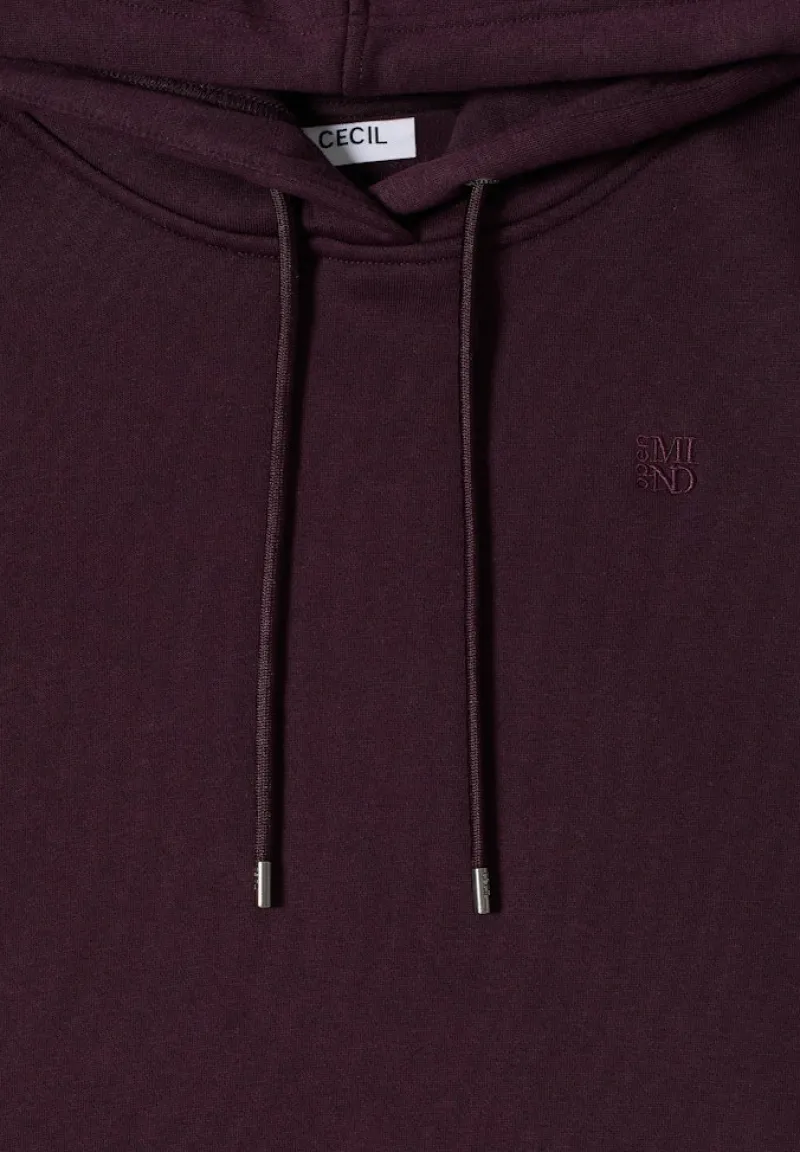 Cecil Pullover & Sweatshirts*Kapuzen Sweatshirt eggplant red