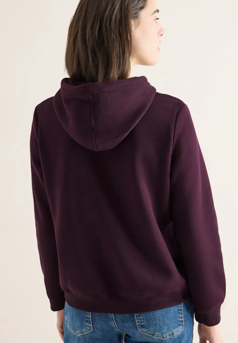 Cecil Pullover & Sweatshirts*Kapuzen Sweatshirt eggplant red